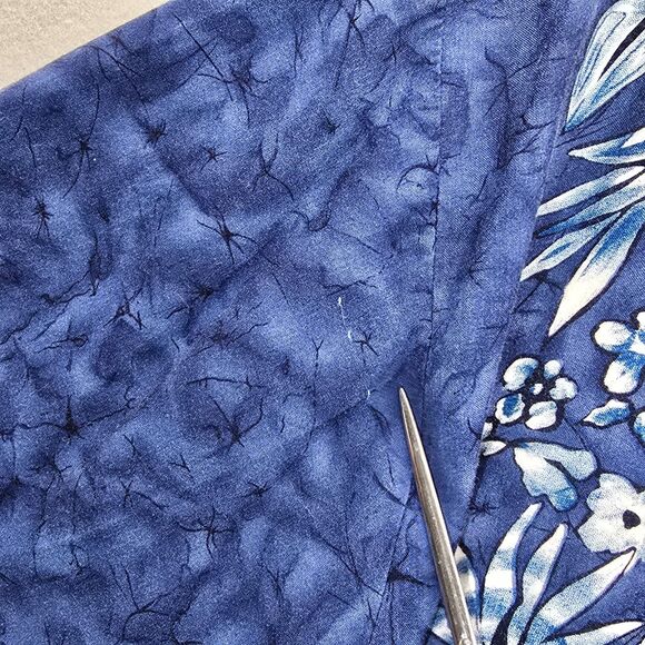 Hawaiian Rayon Shirt Mens XL Blue Aloha Floral Pineapple Connection - Picture 7 of 12